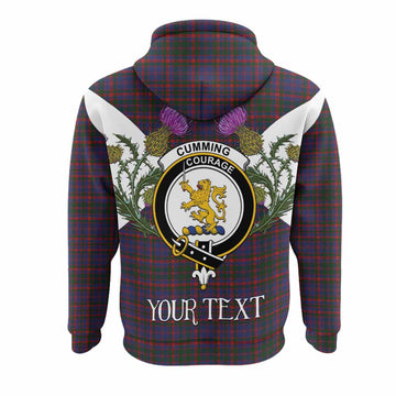 Cumming Tartan Family Crest Hoodie Scottish Burns Night Thistle Floral