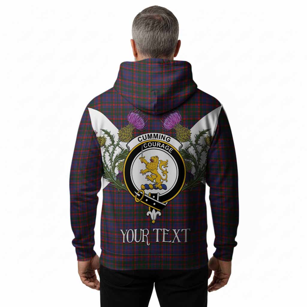 Cumming Tartan Family Crest Hoodie Scottish Burns Night Thistle Floral