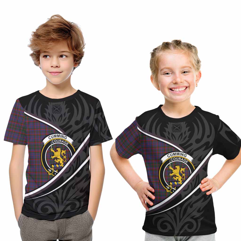 Cumming Tartan Family Crest Kid T-shirt Celtic Scottish Thistle Floral - Tartan Vibes Clothing