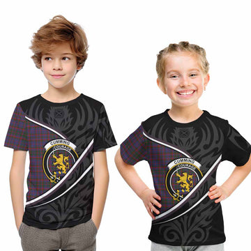Cumming Tartan Family Crest Kid T-shirt Celtic Scottish Thistle Floral