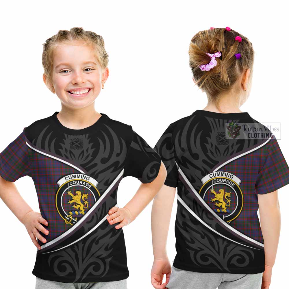 Cumming Tartan Family Crest Kid T-shirt Celtic Scottish Thistle Floral - Tartan Vibes Clothing