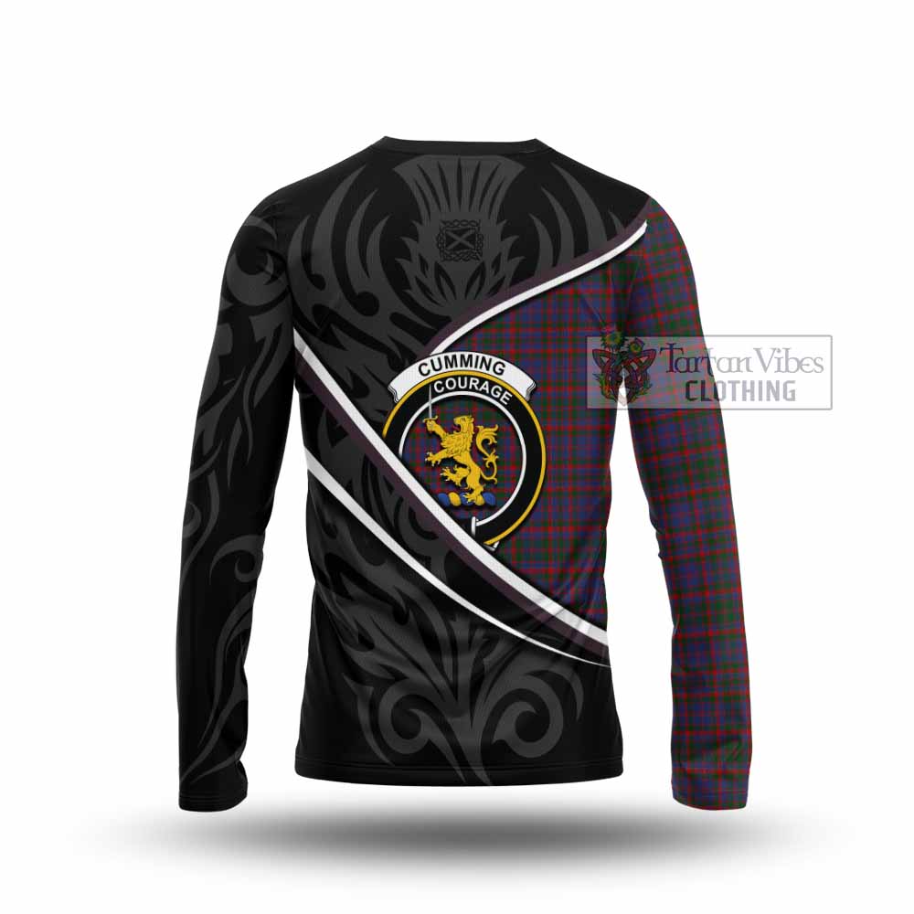 Cumming Tartan Family Crest Long Sleeve T-Shirt Celtic Scottish Thistle Floral - Tartan Vibes Clothing