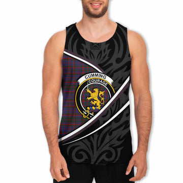 Cumming Tartan Family Crest Men Tank Top Celtic Scottish Thistle Floral - Tartan Vibes Clothing