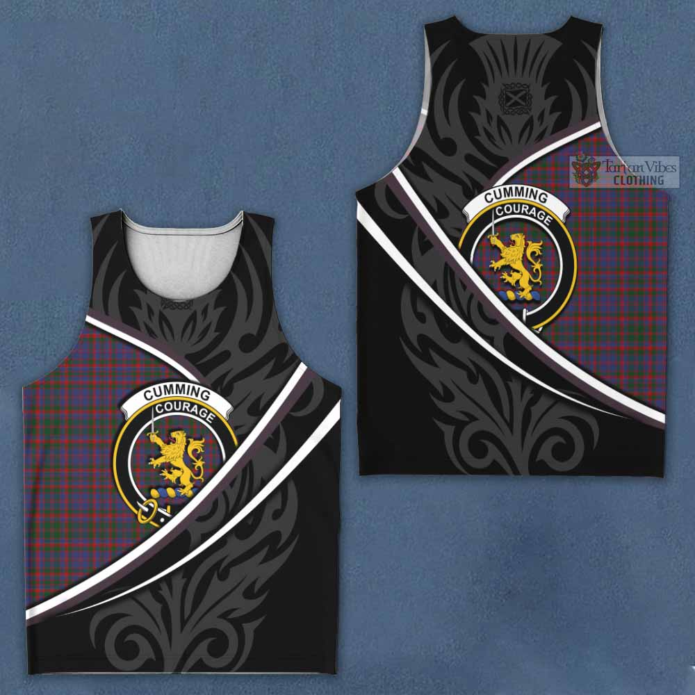 Cumming Tartan Family Crest Men Tank Top Celtic Scottish Thistle Floral - Tartan Vibes Clothing
