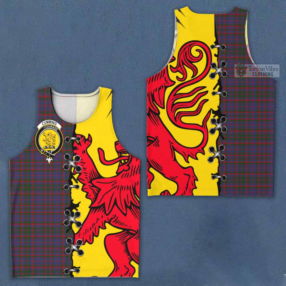 Cumming Tartan Family Crest Men Tank Top Lion Rampant Honor - Tartan Vibes Clothing