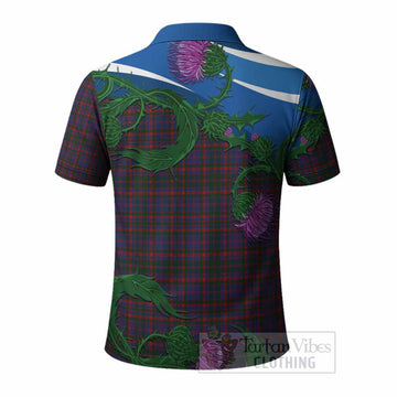 Cumming Tartan Family Crest Polo Shirt Thistle in Minimalism