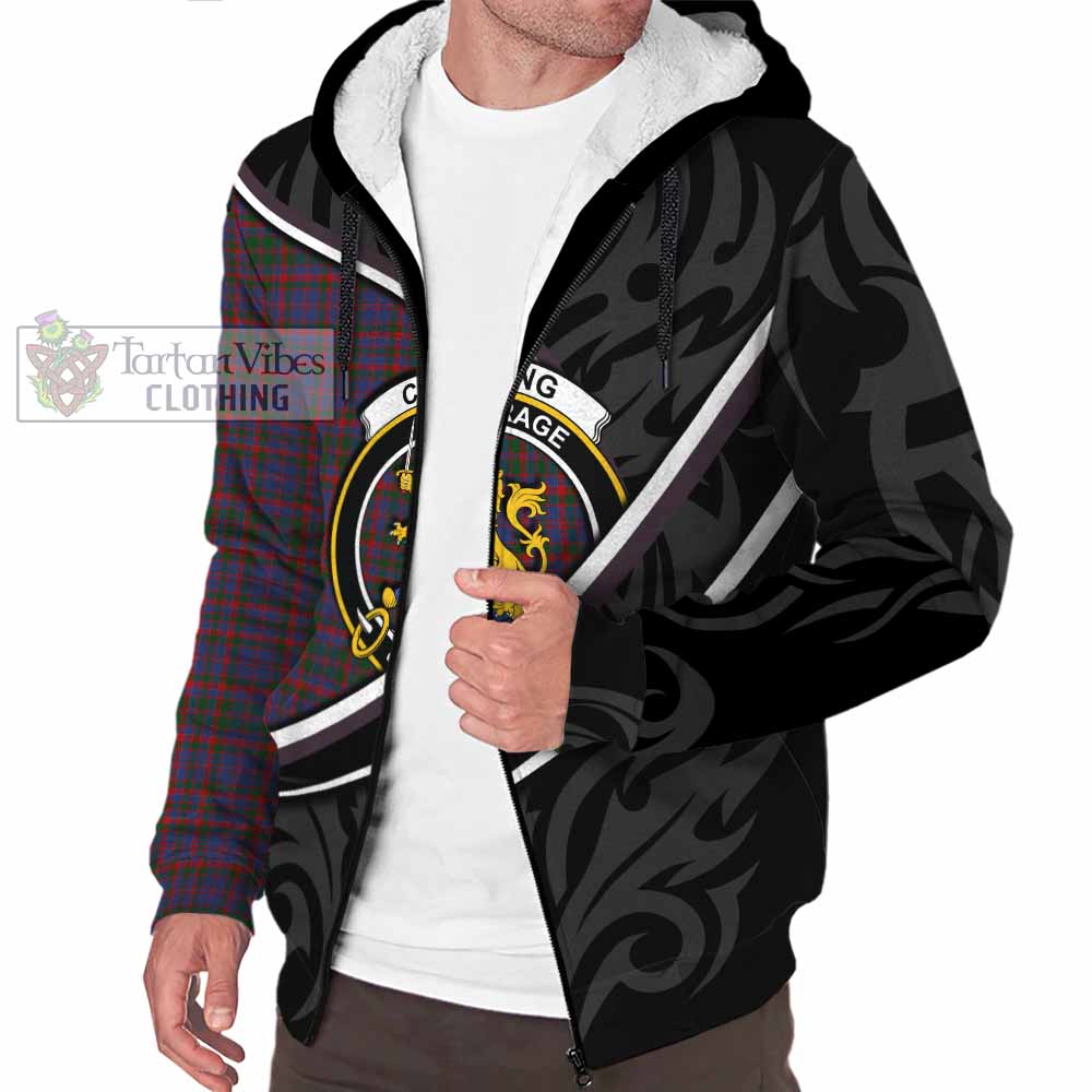 Cumming Tartan Family Crest Sherpa Hoodie Celtic Scottish Thistle Floral - Tartan Vibes Clothing