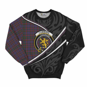 Cumming Tartan Family Crest Sweatshirt Celtic Scottish Thistle Floral