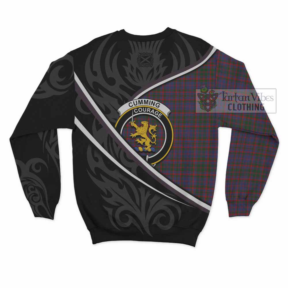 Cumming Tartan Family Crest Sweatshirt Celtic Scottish Thistle Floral - Tartan Vibes Clothing