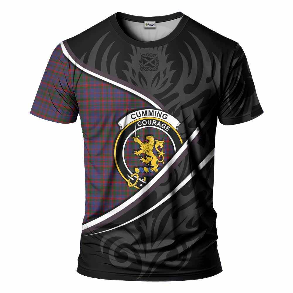 Cumming Tartan Family Crest T-shirt Celtic Scottish Thistle Floral - Tartan Vibes Clothing