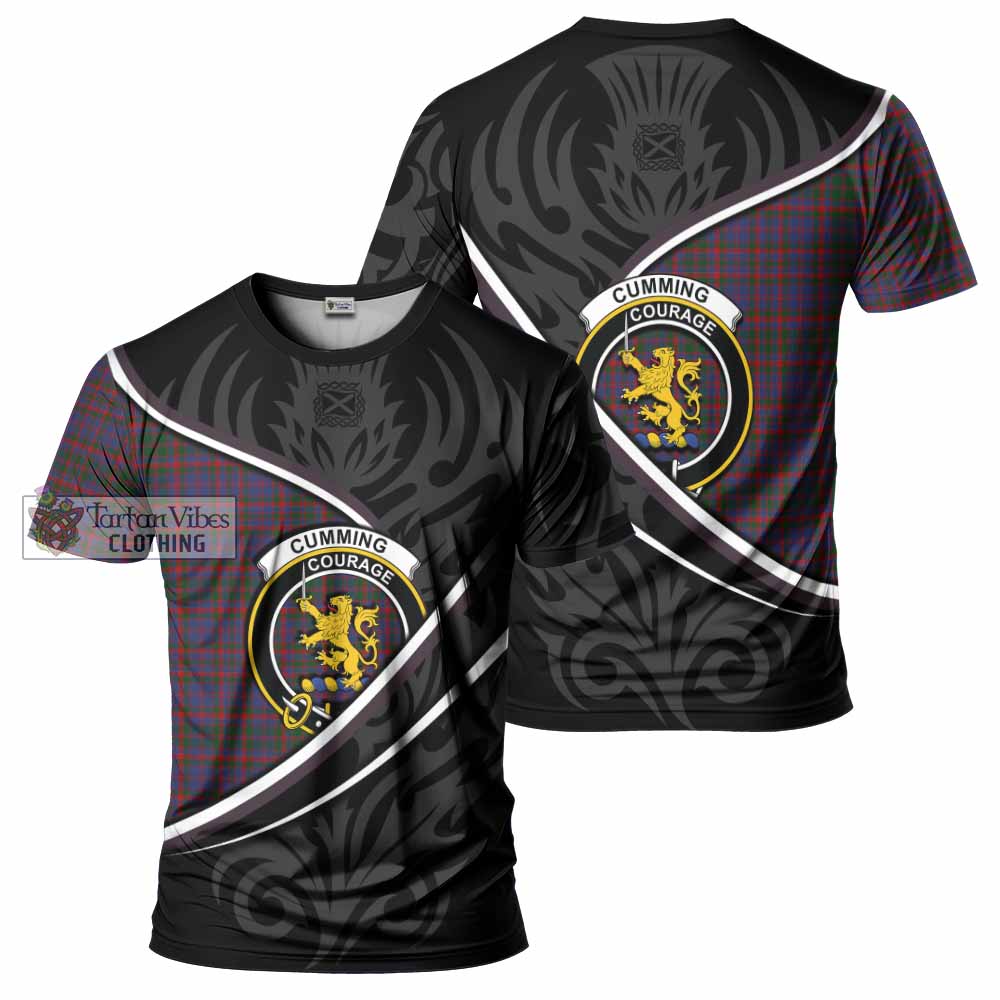 Cumming Tartan Family Crest T-shirt Celtic Scottish Thistle Floral - Tartan Vibes Clothing