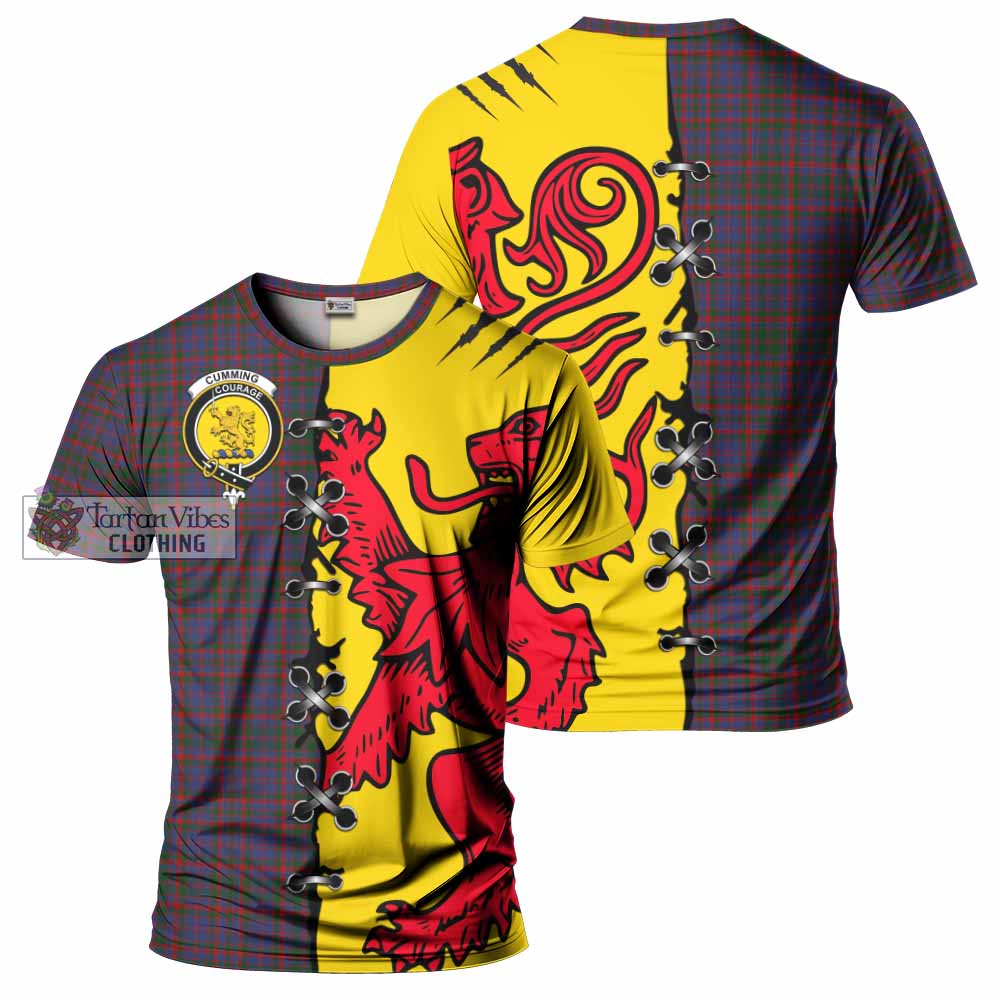 Cumming Tartan Family Crest T-shirt Lion Rampant Honor - Tartan Vibes Clothing