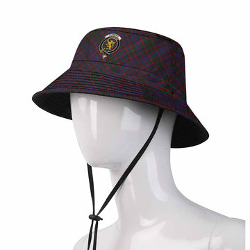 Cumming Tartan Fishing Hat with Family Crest