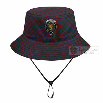Cumming Tartan Fishing Hat with Family Crest