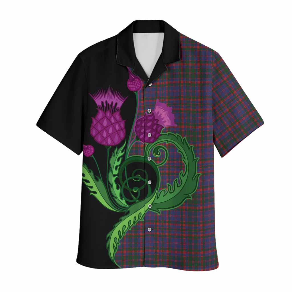 Cumming Tartan Hawaiian Shirt Traditional Scottish Thistle