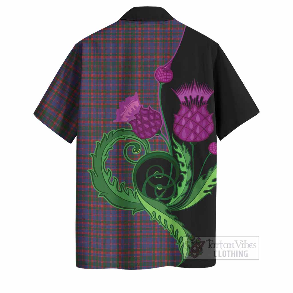 Cumming Tartan Hawaiian Shirt Traditional Scottish Thistle