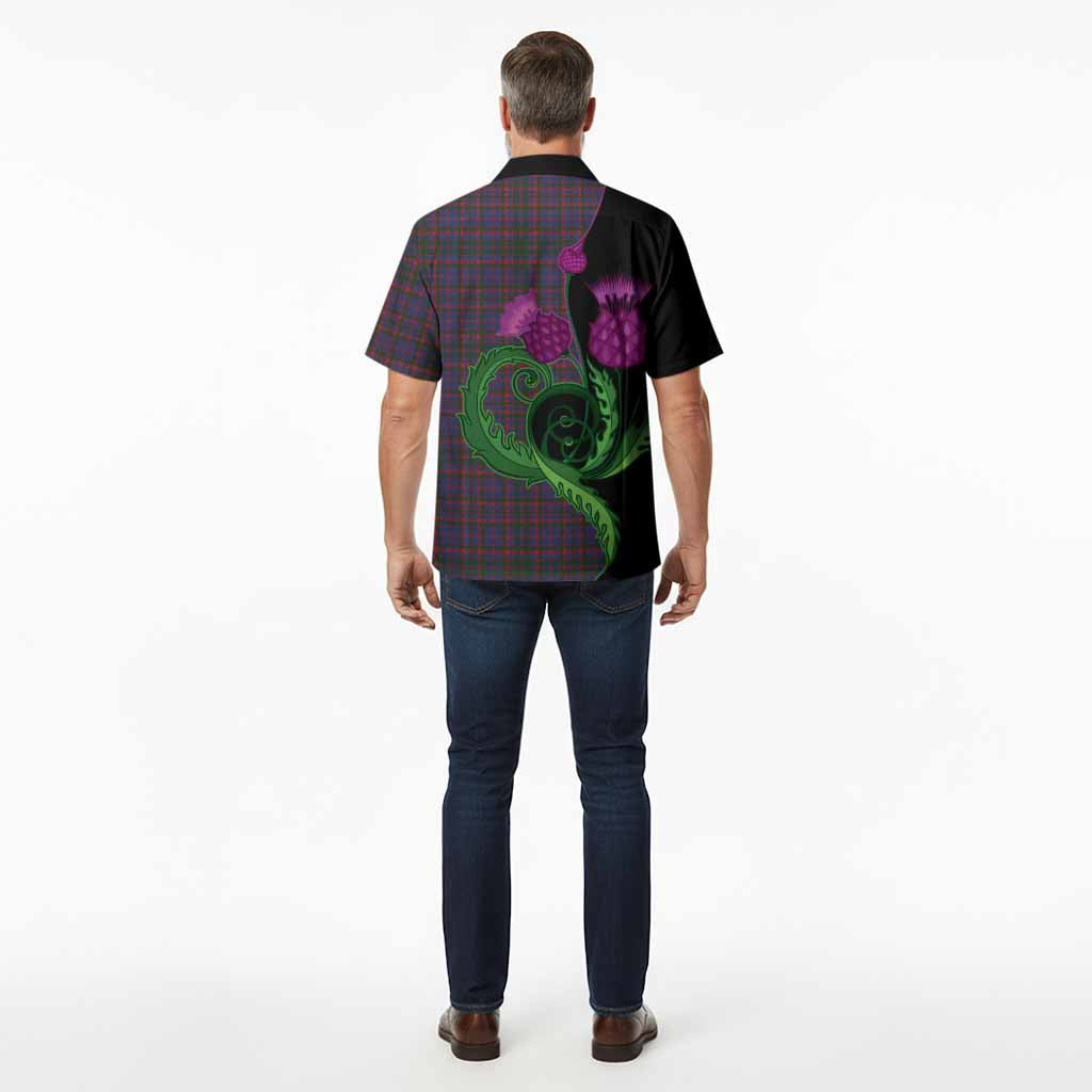 Cumming Tartan Hawaiian Shirt Traditional Scottish Thistle