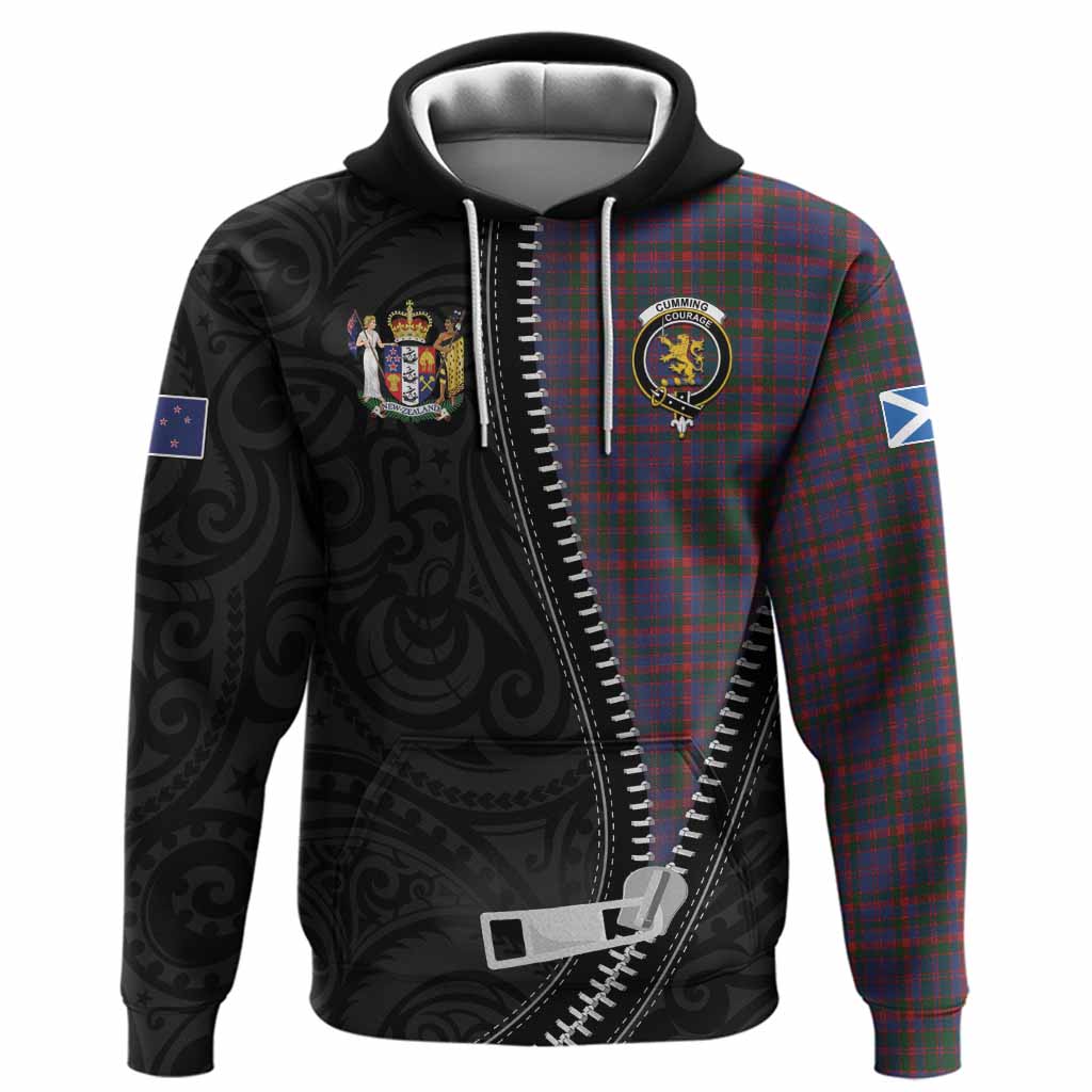 Cumming Tartan Hoodie New Zealand Pattern Unique Zipper Stylized