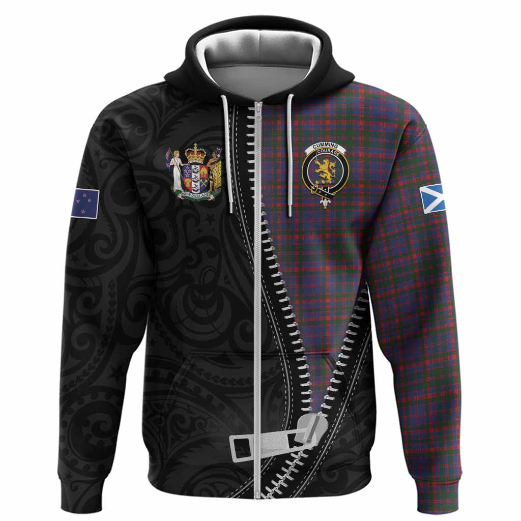 Cumming Tartan Hoodie New Zealand Pattern Unique Zipper Stylized