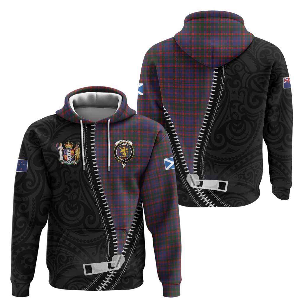 Cumming Tartan Hoodie New Zealand Pattern Unique Zipper Stylized