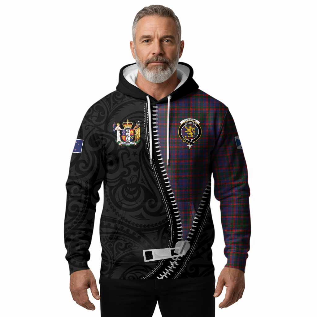 Cumming Tartan Hoodie New Zealand Pattern Unique Zipper Stylized
