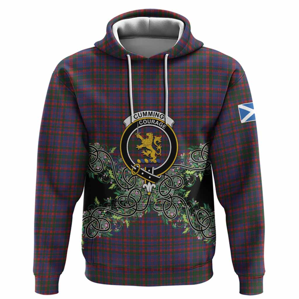 Cumming Tartan Hoodie Thistle Scottish Spirit