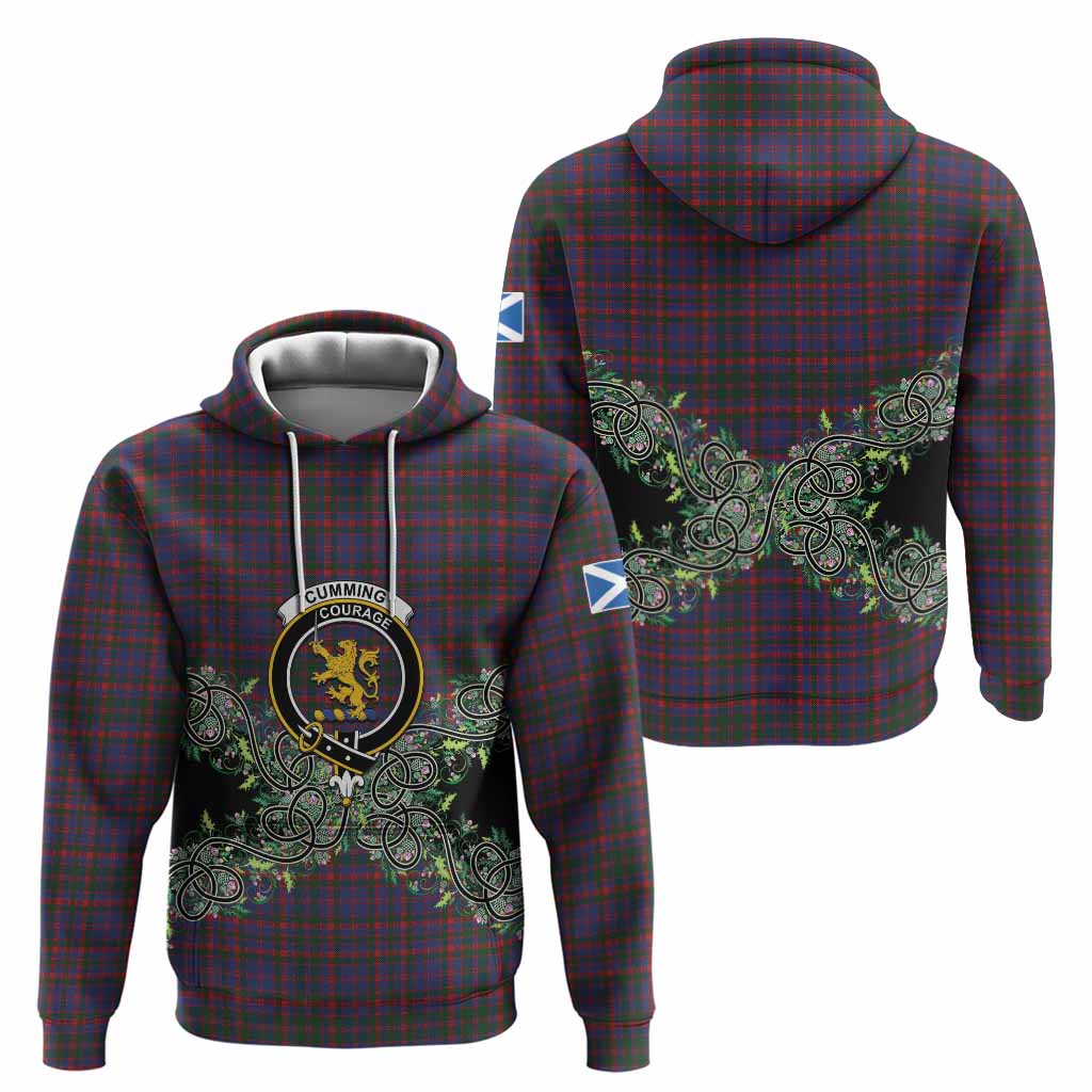 Cumming Tartan Hoodie Thistle Scottish Spirit