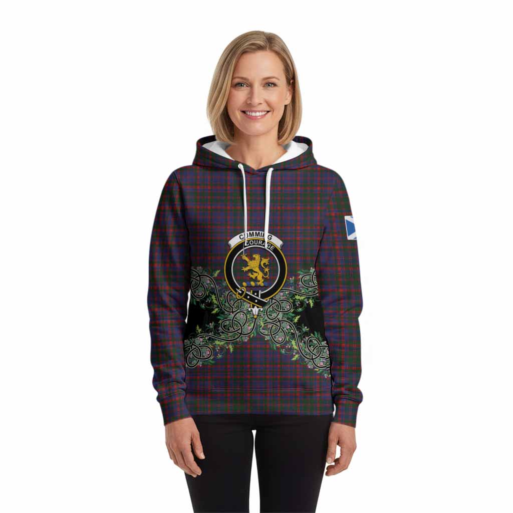Cumming Tartan Hoodie Thistle Scottish Spirit