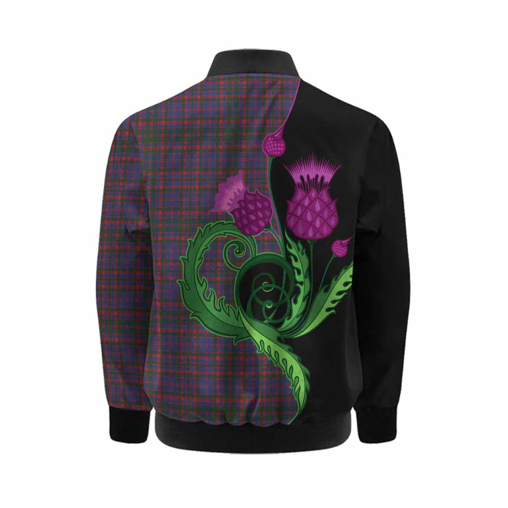 Cumming Tartan Kid Bomber Jacket Traditional Scottish Thistle
