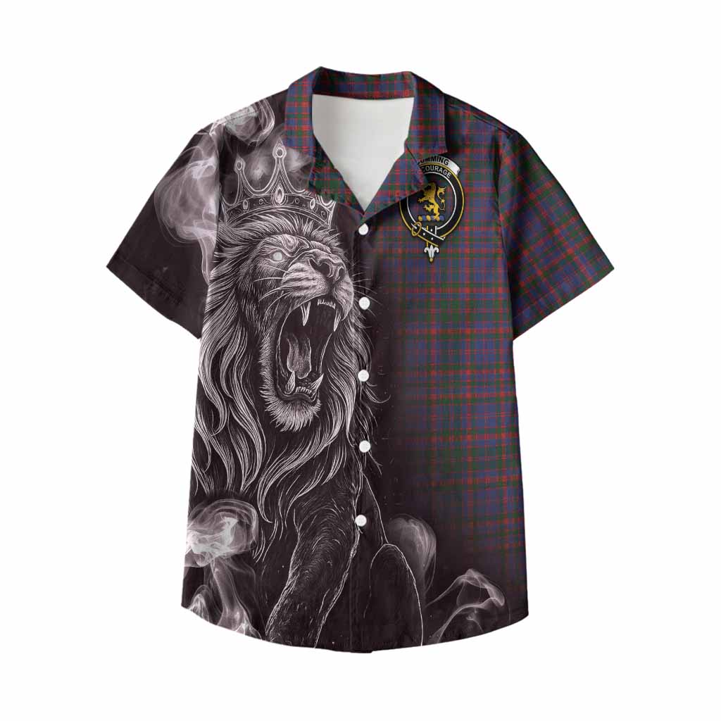 Cumming Tartan Kid Hawaiian Shirt Roaring Lion Heritage