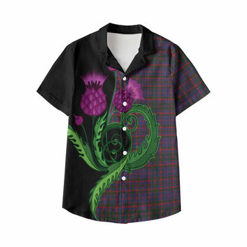 Cumming Tartan Kid Hawaiian Shirt Traditional Scottish Thistle