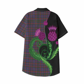 Cumming Tartan Kid Hawaiian Shirt Traditional Scottish Thistle