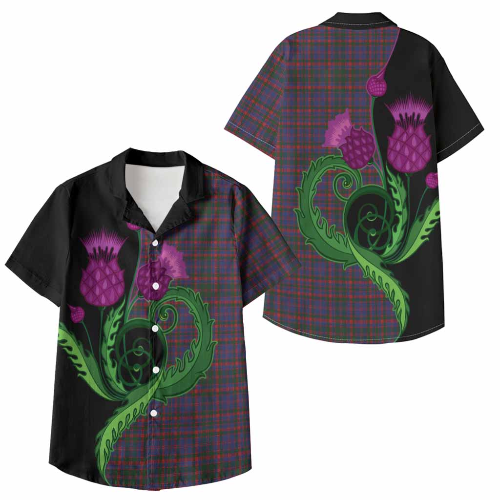 Cumming Tartan Kid Hawaiian Shirt Traditional Scottish Thistle