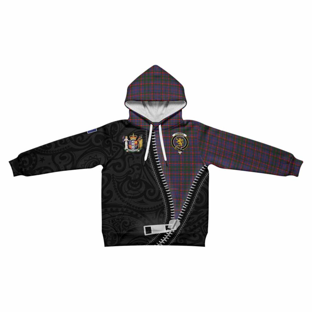 Cumming Tartan Kid Hoodie New Zealand Pattern Unique Zipper Stylized