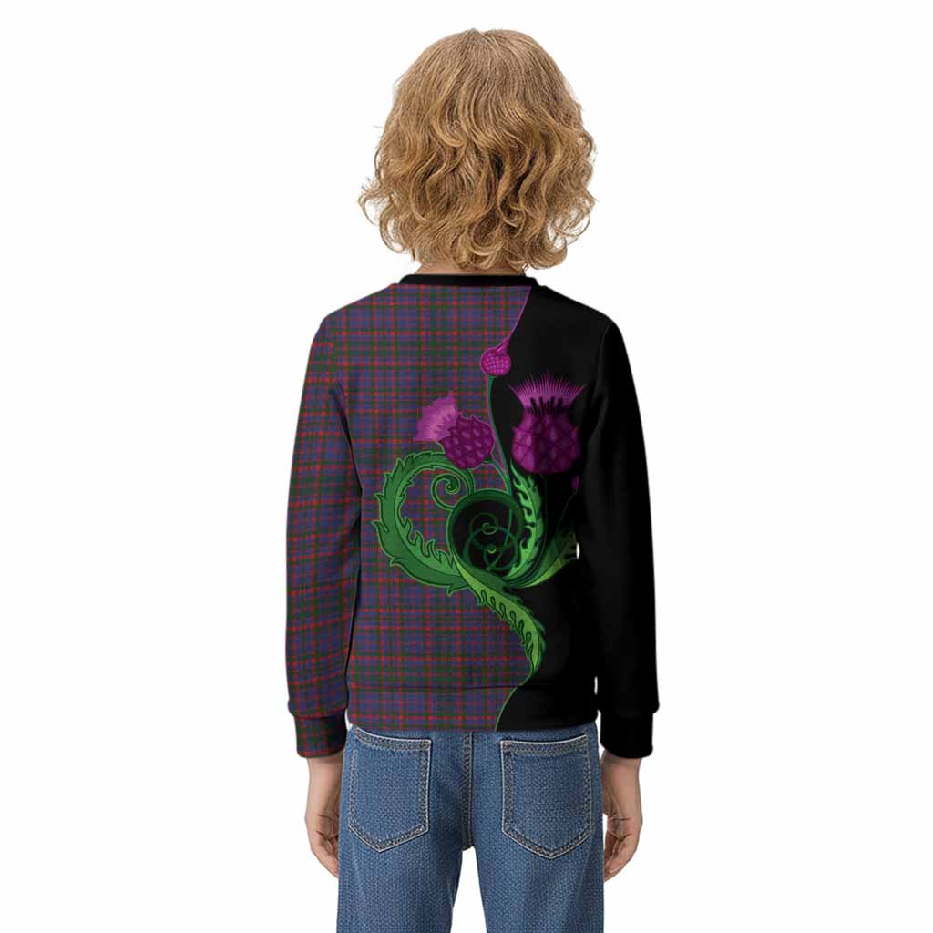 Cumming Tartan Kid Knitted Sweatshirt Traditional Scottish Thistle