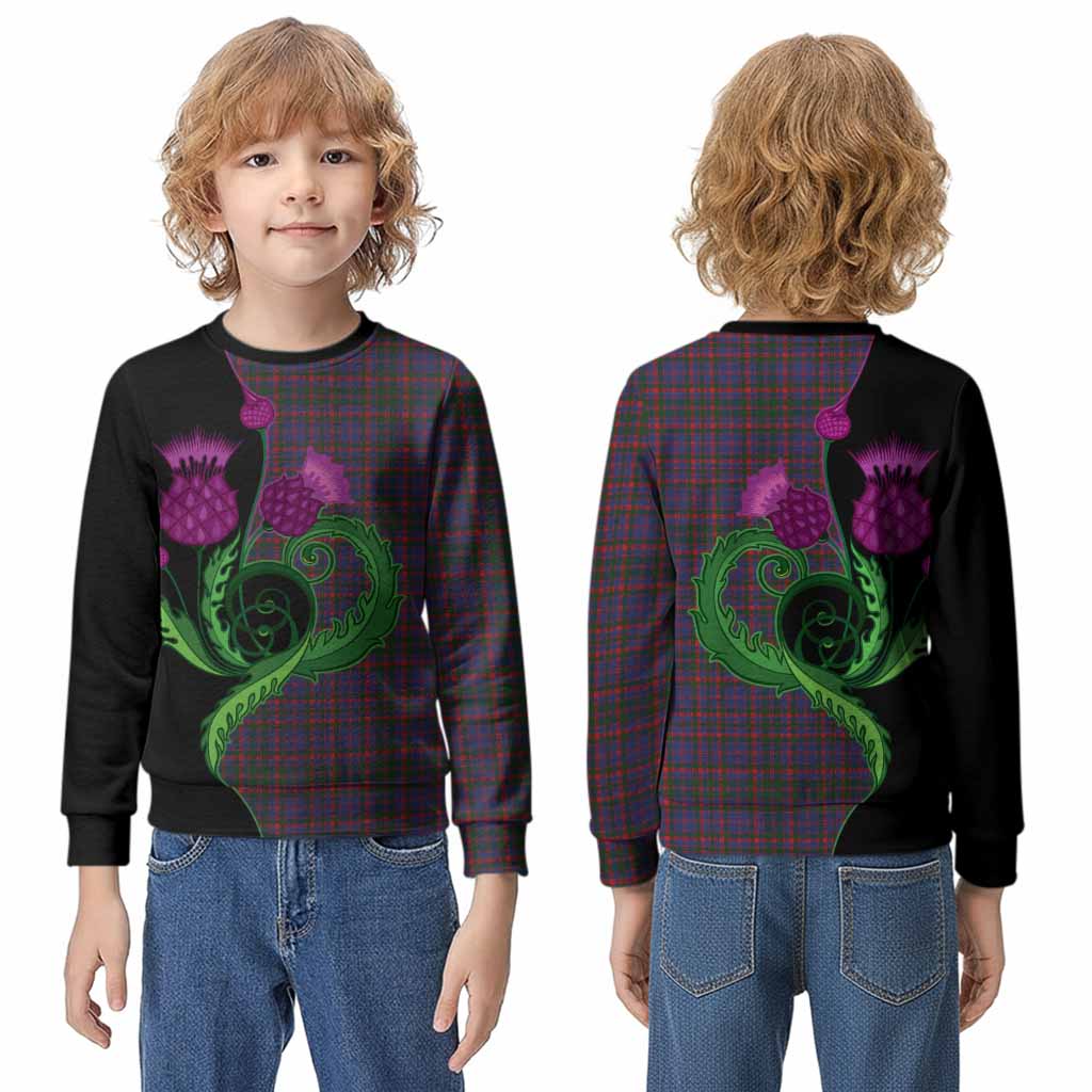 Cumming Tartan Kid Knitted Sweatshirt Traditional Scottish Thistle