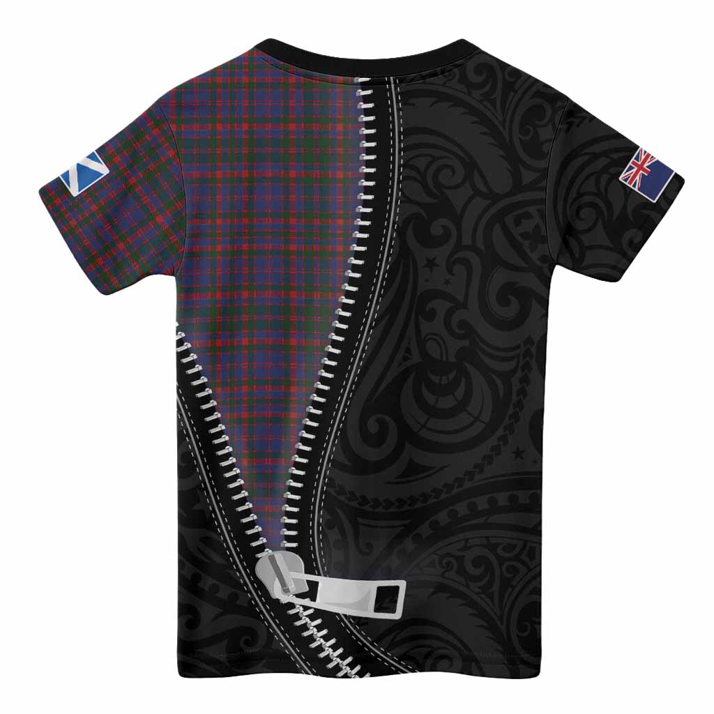 Cumming Tartan Kid T-shirt New Zealand Pattern Unique Zipper Stylized