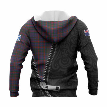 Cumming Tartan Knitted Hoodie New Zealand Pattern Unique Zipper Stylized