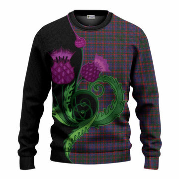 Cumming Tartan Knitted Sweater Traditional Scottish Thistle