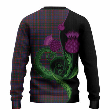 Cumming Tartan Knitted Sweater Traditional Scottish Thistle
