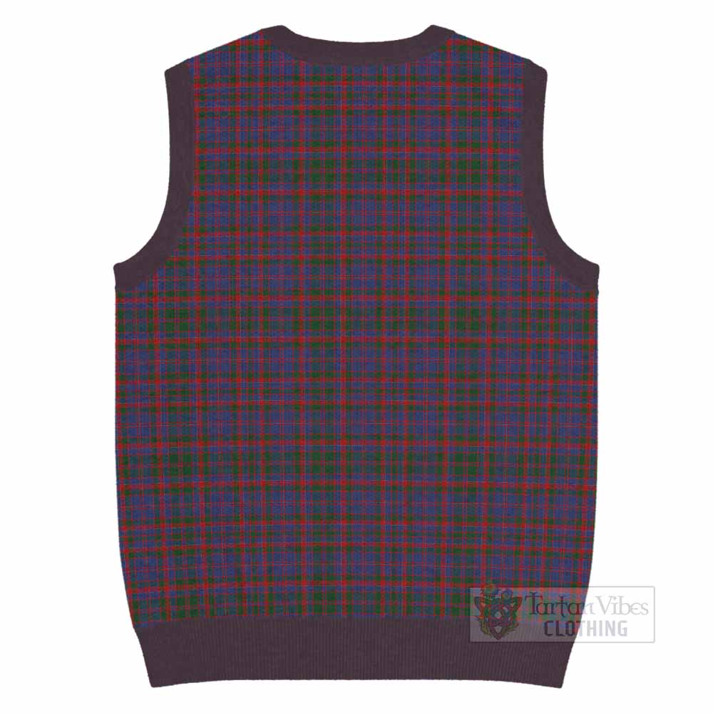 Cumming Tartan Knitted V-Neck Vest with Family Crest - Tartan Vibes Clothing