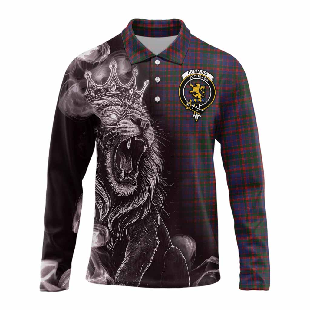 Cumming Tartan Long Sleeve Polo Shirt Roaring Lion Heritage