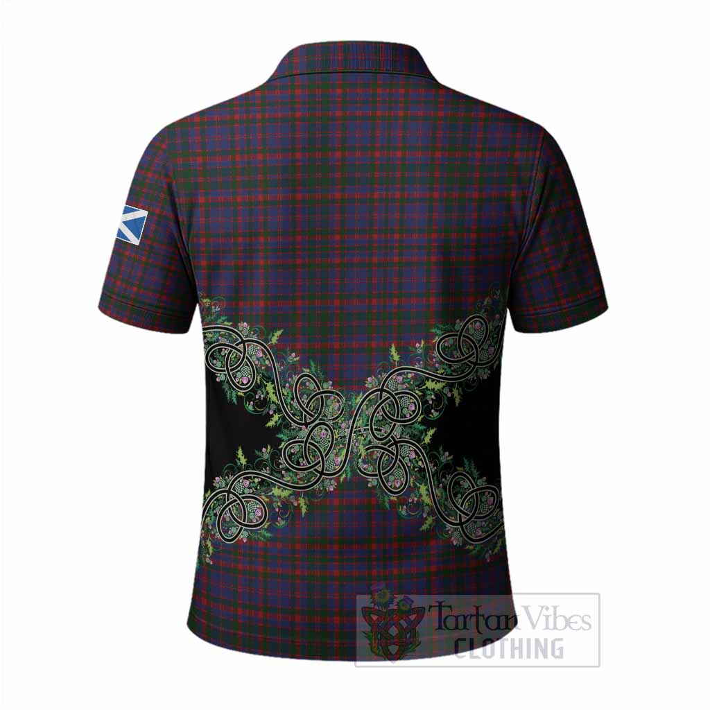 Cumming Tartan Polo Shirt Thistle Scottish Spirit