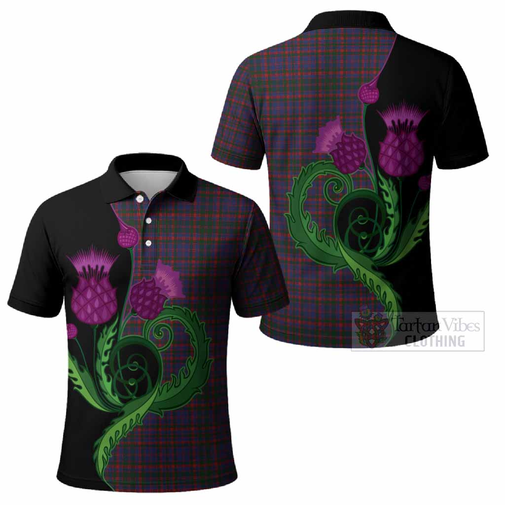 Cumming Tartan Polo Shirt Traditional Scottish Thistle