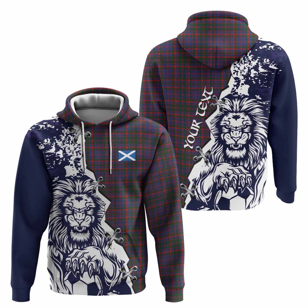 Cumming Tartan Scottish Hoodie Angry Lion With Soccer Ball Style