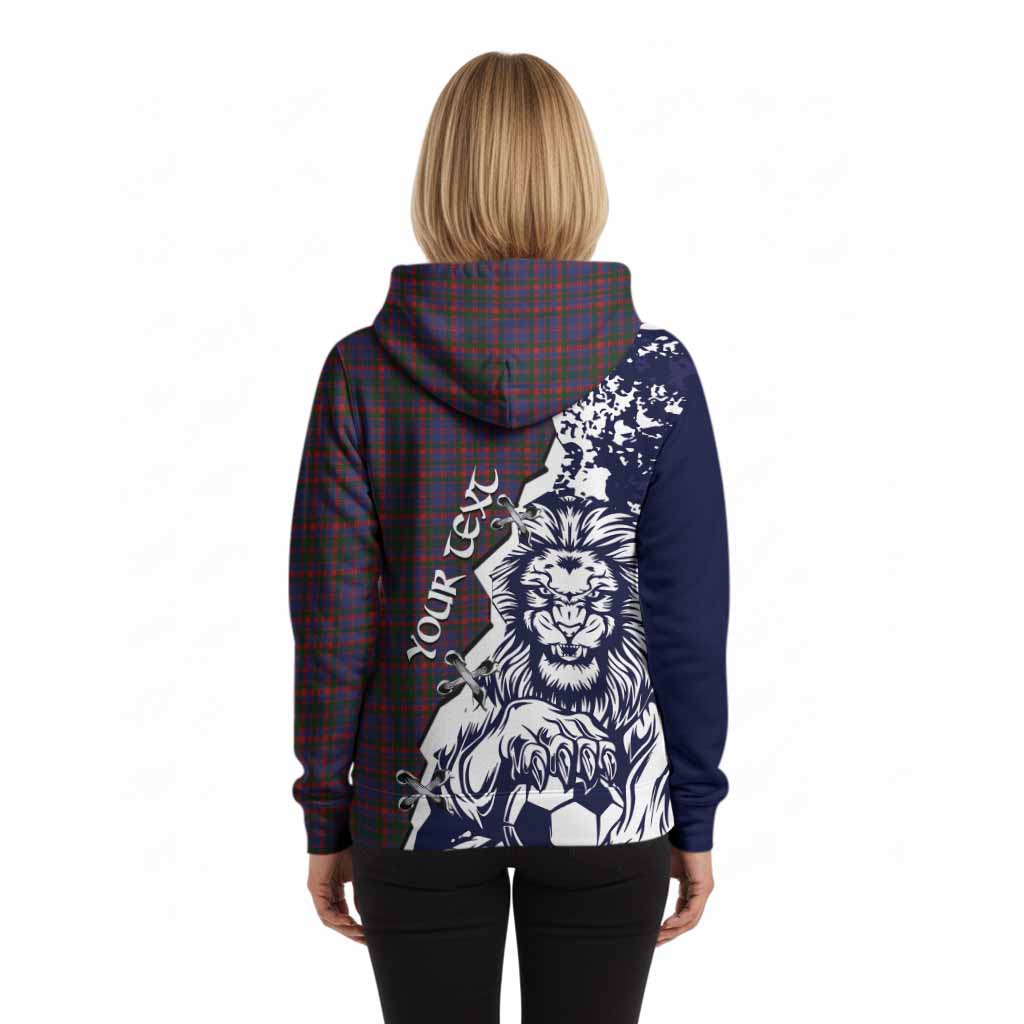 Cumming Tartan Scottish Hoodie Angry Lion With Soccer Ball Style