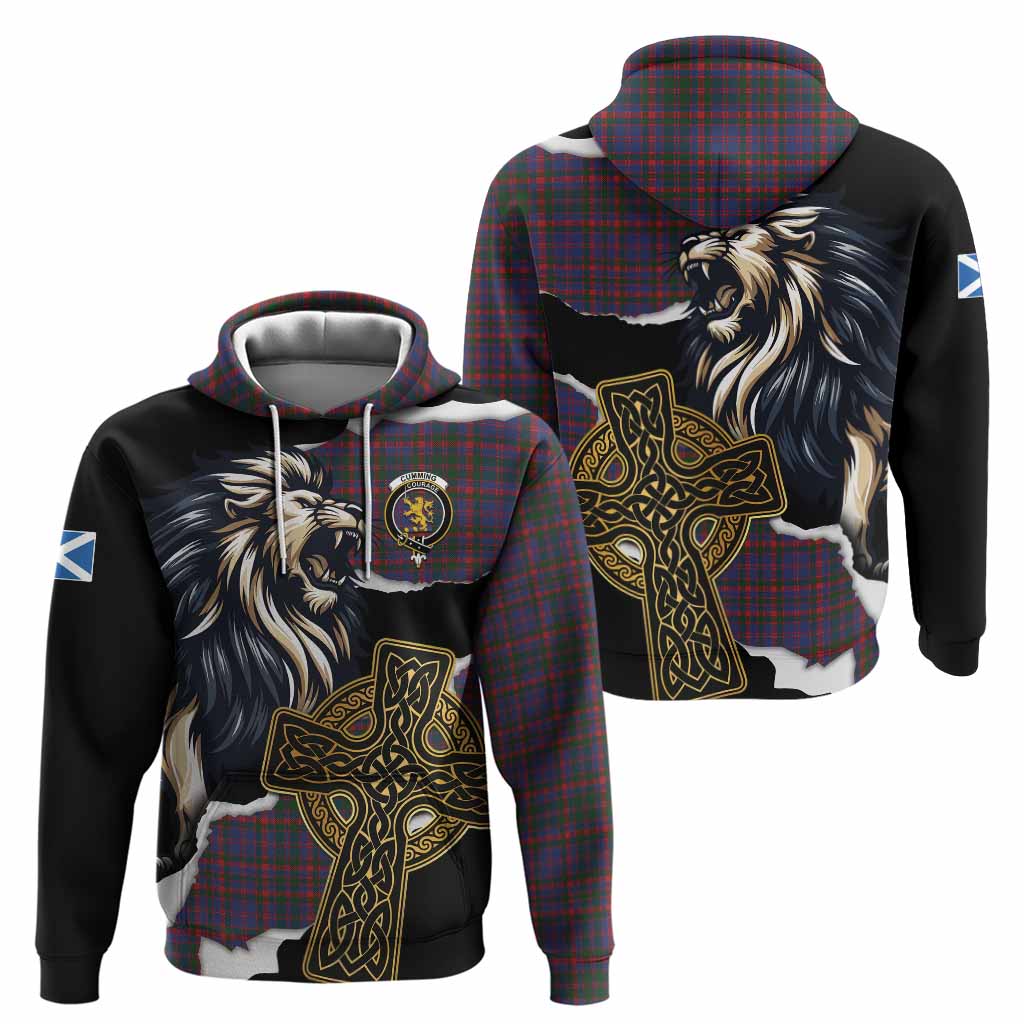 Cumming Tartan Scottish Hoodie Lion Celtic Heritage