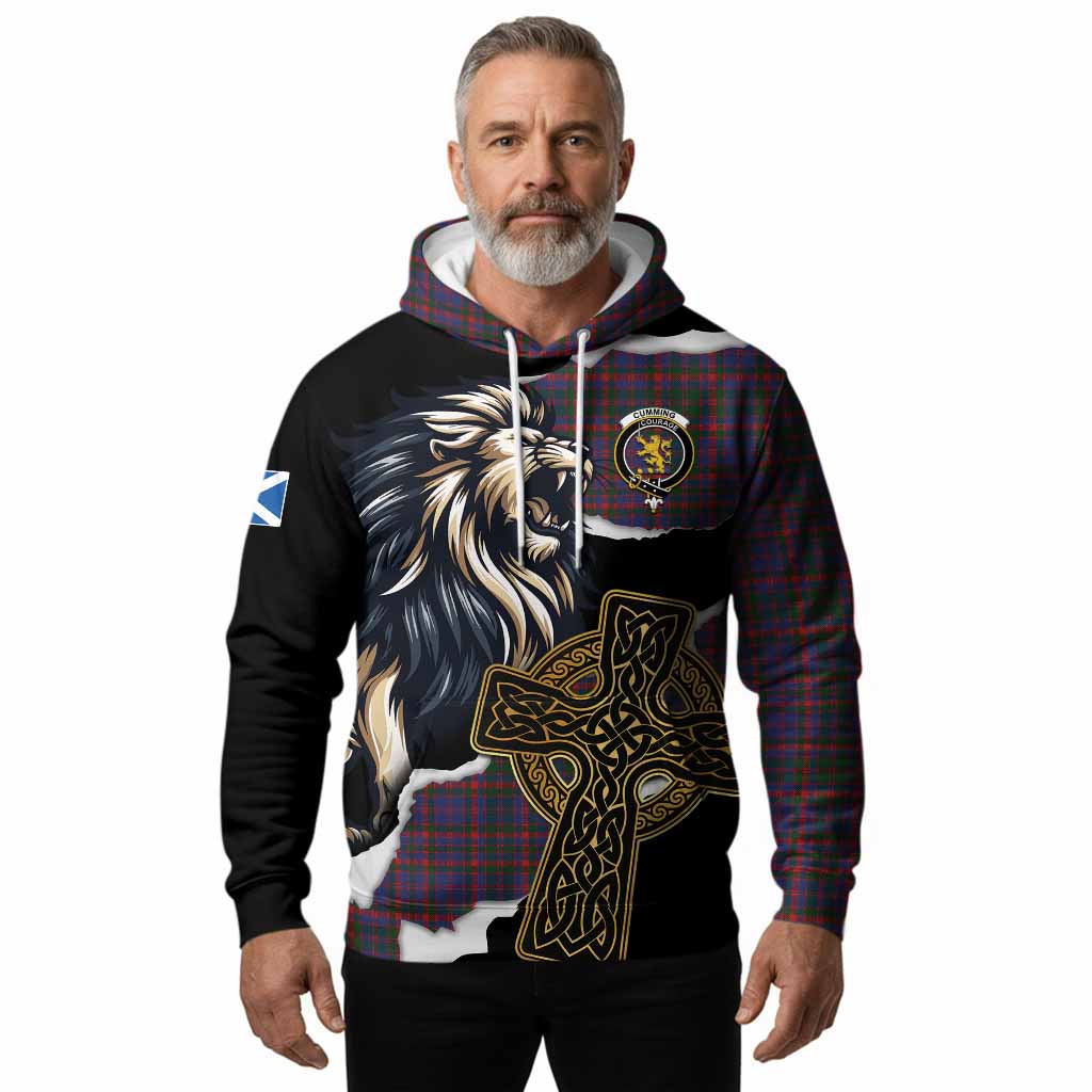 Cumming Tartan Scottish Hoodie Lion Celtic Heritage