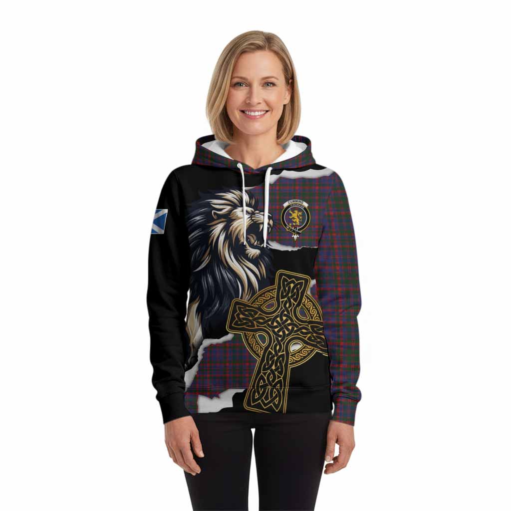 Cumming Tartan Scottish Hoodie Lion Celtic Heritage