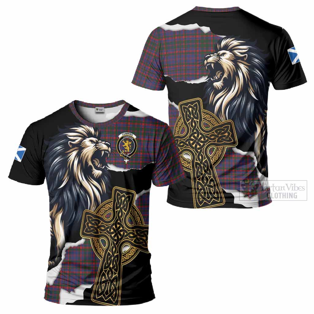 Cumming Tartan Scottish T-Shirt Lion Celtic Heritage